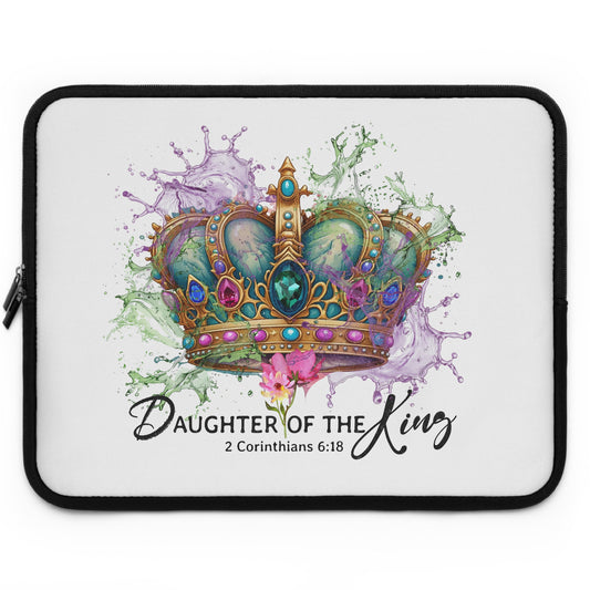 Christian Laptop Sleeve – Daughter of the King Faith-Inspired Zippered Case